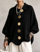 Noir Gold Button Cardigan
