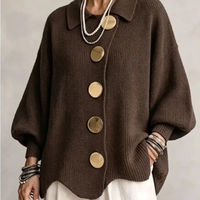 Cocoa Gold Button Cardigan