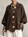 Cocoa Gold Button Cardigan