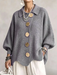 Slate Gold Button Cardigan