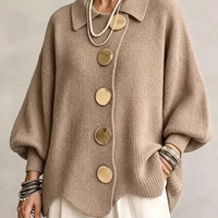 Mocha Gold Button Cardigan